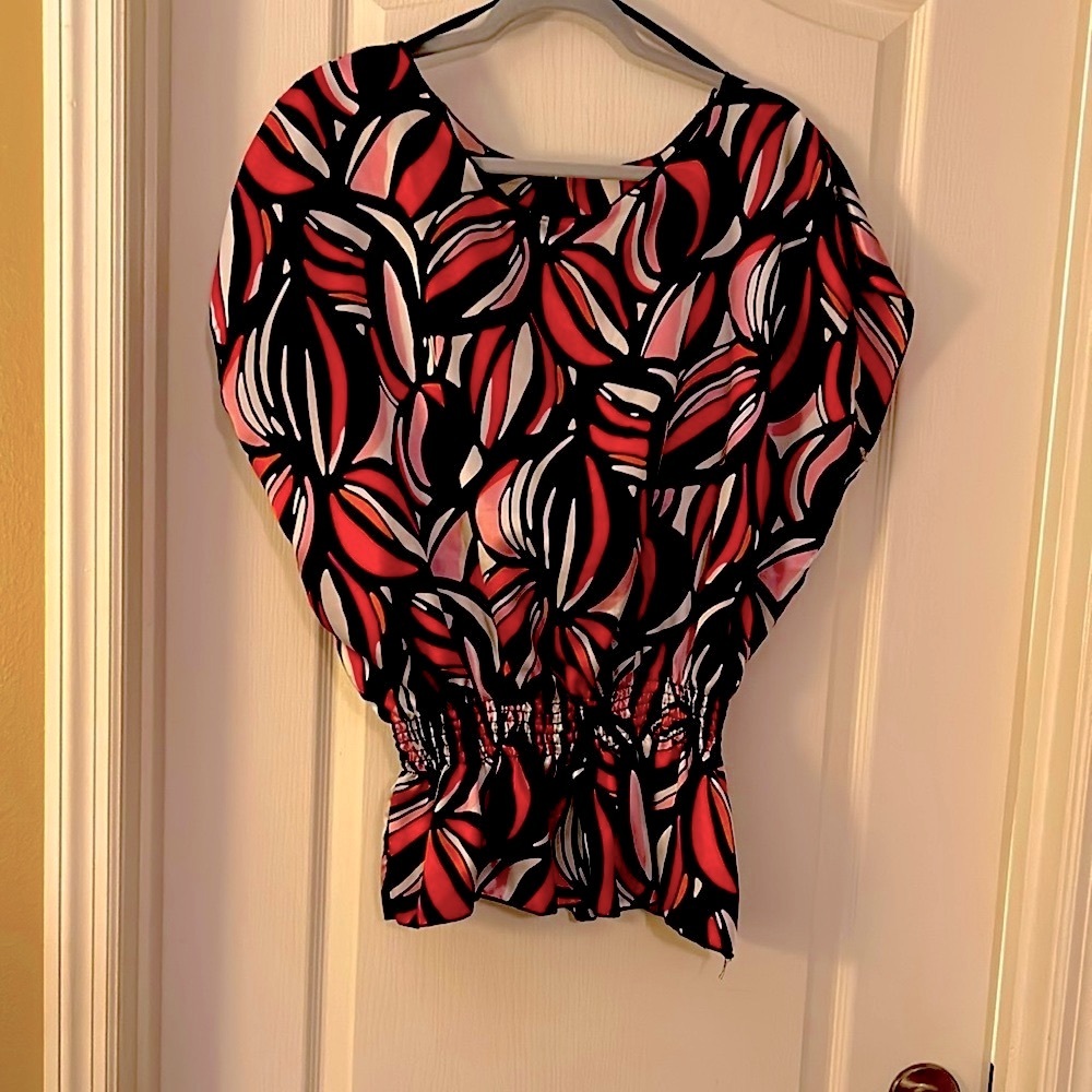 Colorful Abstract Print Blouse